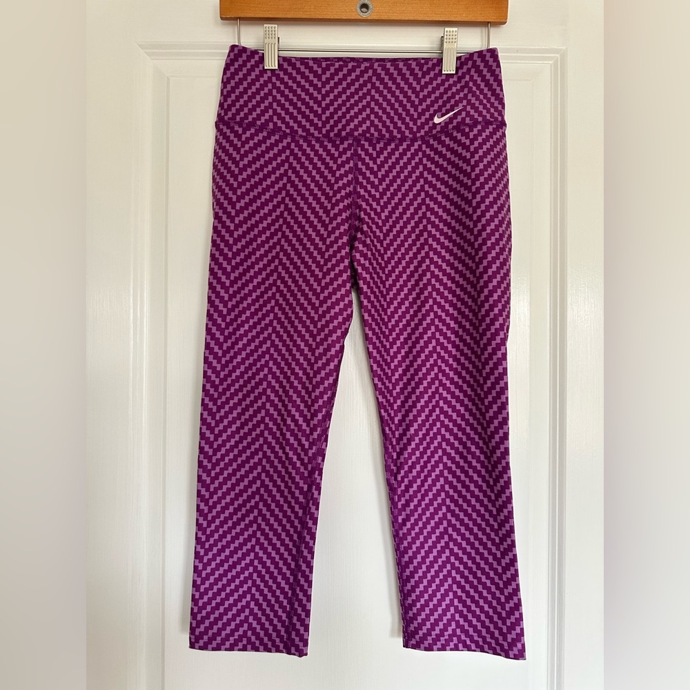 Nike Purple Chevron Dri-FIT Leggings